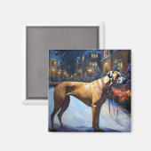 Rhodesian Ridgeback Kerst Feestseizoen Magneet (Voorkant / Achterkant)
