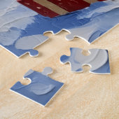 Rhodesian Ridgeback Kerstboot Vakantie Legpuzzel (Zijkant)