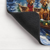 Rhodesian Ridgeback Kerstboot Vakantie Muismat (Hoek)