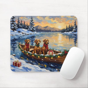 Rhodesian Ridgeback Kerstboot Vakantie Muismat