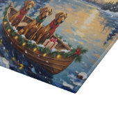 Rhodesian Ridgeback Kerstboot Vakantie Snijplank (Hoek)
