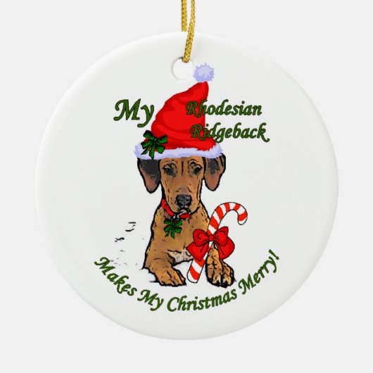 Rhodesian Ridgeback Kerstcadeaus Ornament (Voorkant)