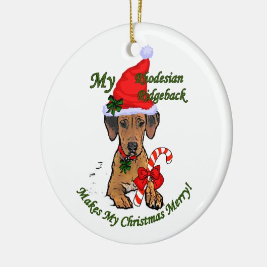 Rhodesian Ridgeback Kerstcadeaus Ornament (Links)