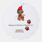 Rhodesian Ridgeback Kerstcadeaus Ornament Kaart (Achterkant)