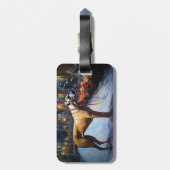 Rhodesian Ridgeback Kerstfeest Seizoen Bagagelabel (Achterkant verticaal)