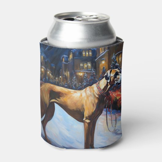 Rhodesian Ridgeback Kerstfeest Seizoen Blikjeskoeler (Blikje Voorkant)