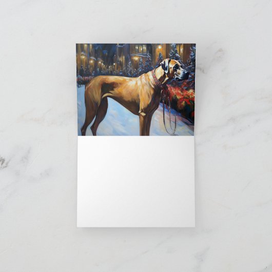 Rhodesian Ridgeback Kerstfeest Seizoen Kaart (Binnen)