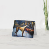 Rhodesian Ridgeback Kerstfeest Seizoen Kaart (Voorkant)