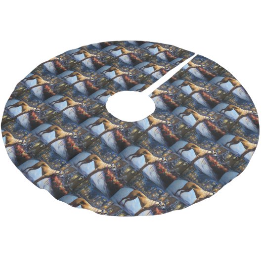 Rhodesian Ridgeback Kerstfeest Seizoen Kerstboom Rok (Gekanteld)