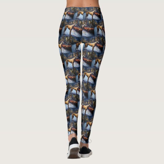 Rhodesian Ridgeback Kerstfeest Seizoen Leggings (Achterkant)