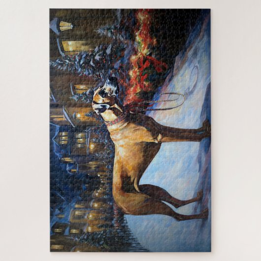 Rhodesian Ridgeback Kerstfeest Seizoen Legpuzzel (Verticaal)