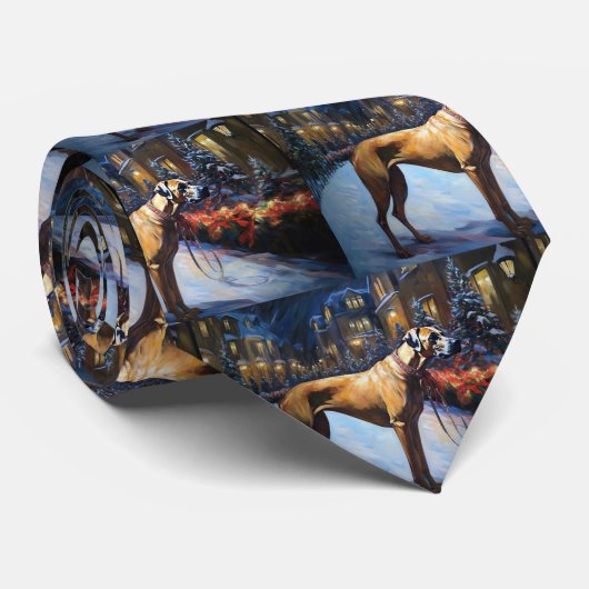 Rhodesian Ridgeback Kerstfeest Seizoen Stropdas (Opgerold)