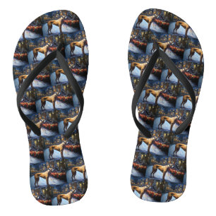 Rhodesian Ridgeback Kerstfeest Seizoen Teenslippers