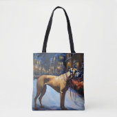 Rhodesian Ridgeback Kerstfeest Seizoen Tote Bag (Voorkant)
