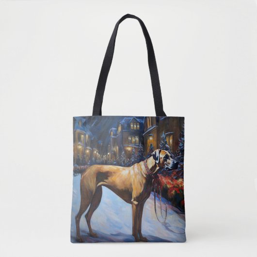 Rhodesian Ridgeback Kerstfeest Seizoen Tote Bag (Voorkant)