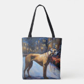 Rhodesian Ridgeback Kerstfeest Seizoen Tote Bag (Achterkant)