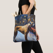 Rhodesian Ridgeback Kerstfeest Seizoen Tote Bag (Dichtbij)