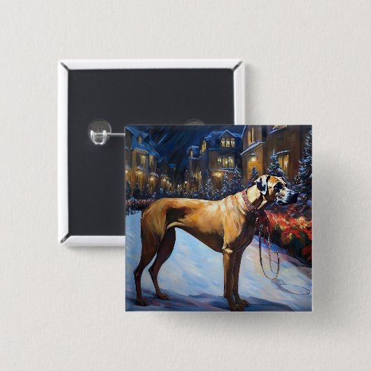 Rhodesian Ridgeback Kerstfeest Seizoen Vierkante Button 5,1 Cm (Voorkant /achterkant)
