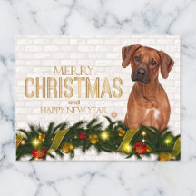 Rhodesian Ridgeback Kerstkaart