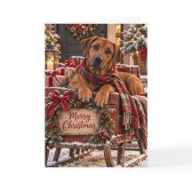 Rhodesian Ridgeback Kerstkaart
