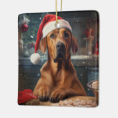 Rhodesian Ridgeback Kerstkoekjes Vakantie Keramisch Ornament (Links)