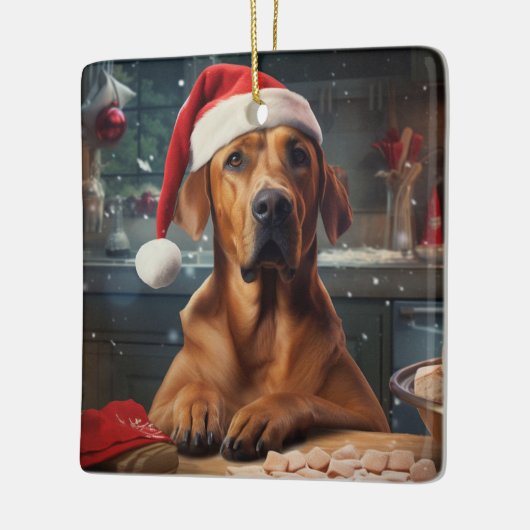 Rhodesian Ridgeback Kerstkoekjes Vakantie Keramisch Ornament (Links)