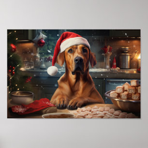 Rhodesian Ridgeback Kerstkoekjes Vakantie Poster