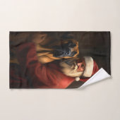 Rhodesian Ridgeback Kerstman Feestelijke Kerstmis Bad Handdoek (Handdoek)