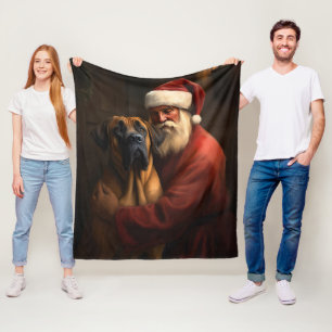 Rhodesian Ridgeback Kerstman Feestelijke Kerstmis Fleece Deken