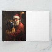 Rhodesian Ridgeback Kerstman Feestelijke Kerstmis Kaart (Binnen)