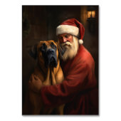 Rhodesian Ridgeback Kerstman Feestelijke Kerstmis Kaart (Achterkant)