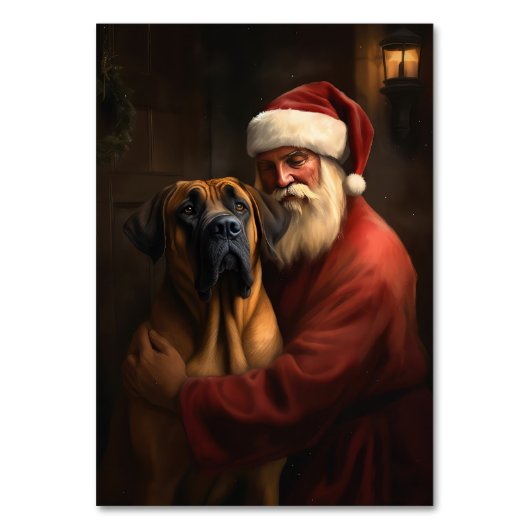 Rhodesian Ridgeback Kerstman Feestelijke Kerstmis Kaart (Achterkant)
