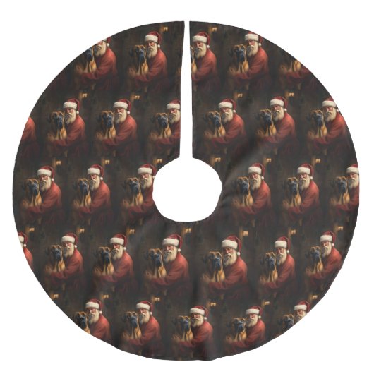 Rhodesian Ridgeback Kerstman Feestelijke Kerstmis Kerstboom Rok (Voorkant)