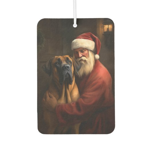 Rhodesian Ridgeback Kerstman Feestelijke Kerstmis Luchtverfrisser (Voorkant)