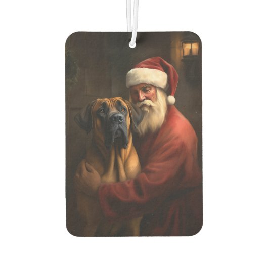 Rhodesian Ridgeback Kerstman Feestelijke Kerstmis Luchtverfrisser (Achterkant)