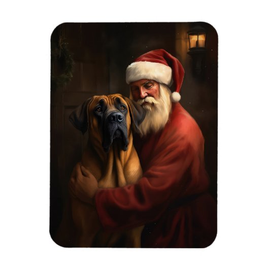 Rhodesian Ridgeback Kerstman Feestelijke Kerstmis Magneet (Verticaal)