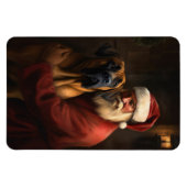 Rhodesian Ridgeback Kerstman Feestelijke Kerstmis Magneet (Horizontaal)