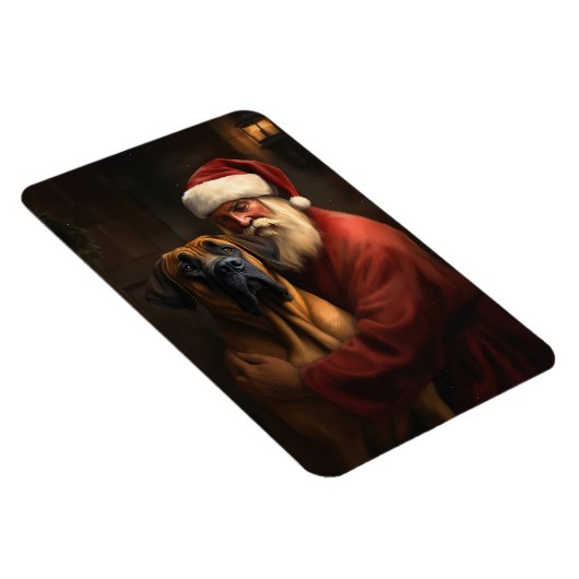 Rhodesian Ridgeback Kerstman Feestelijke Kerstmis Magneet (Rechterzijde)