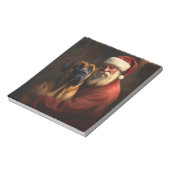 Rhodesian Ridgeback Kerstman Feestelijke Kerstmis Notitieblok (Linkerzijde)