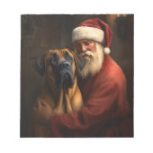 Rhodesian Ridgeback Kerstman Feestelijke Kerstmis Notitieblok (Voorkant)