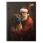 Rhodesian Ridgeback Kerstman Feestelijke Kerstmis Notitieboek (Voorkant)