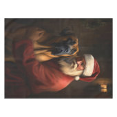 Rhodesian Ridgeback Kerstman Feestelijke Kerstmis Tafelkleed (Voorkant (Horizontaal))