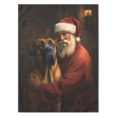 Rhodesian Ridgeback Kerstman Feestelijke Kerstmis Tafelkleed (Voorkant)