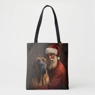 Rhodesian Ridgeback Kerstman Feestelijke Kerstmis Tote Bag