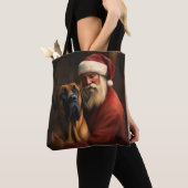 Rhodesian Ridgeback Kerstman Feestelijke Kerstmis Tote Bag (Dichtbij)