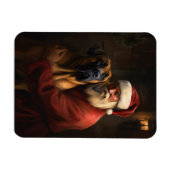 Rhodesian Ridgeback Kerstman Festive Kerstmis Magneet (Horizontaal)