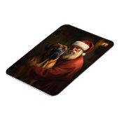 Rhodesian Ridgeback Kerstman Festive Kerstmis Magneet (Linkerzijde)