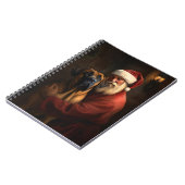 Rhodesian Ridgeback Kerstman Festive Kerstmis Notitieboek (Linkerzijde)