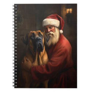 Rhodesian Ridgeback Kerstman Festive Kerstmis Notitieboek