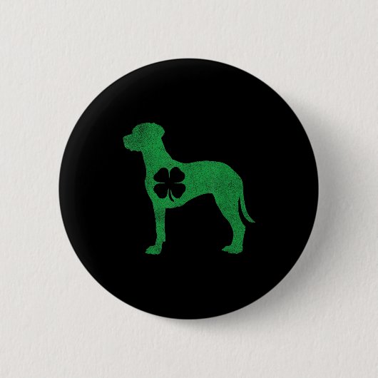 Rhodesian Ridgeback -klavertje St. Patricks Day Sa Ronde Button 5,7 Cm (Voorkant)